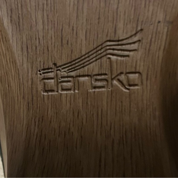 Dansko Serena Shoes Women’s Black Flower Wedge Slides Sandals/Clogs Size 9-9.5 - Picture 8 of 9